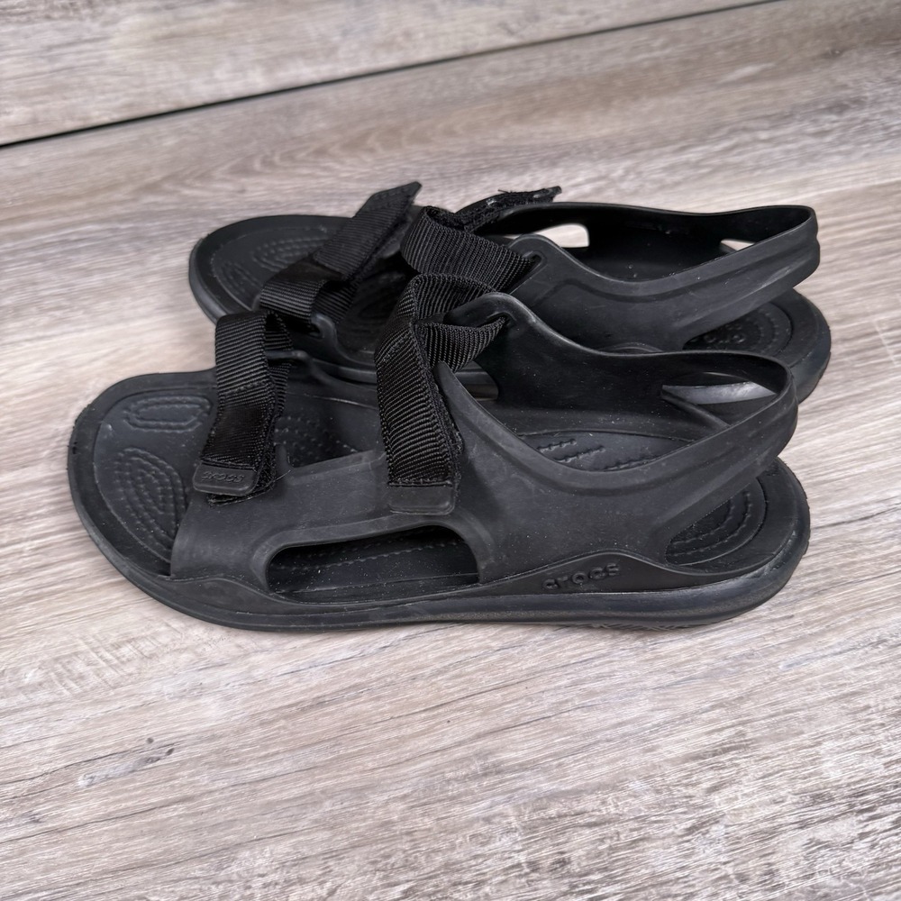 Crocs Women's Swiftwater Expedition Sandals Size 7 Black Hiking‎ Shoes - Picture 3 of 8